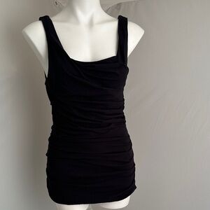 Express black ruched sleeveless top
